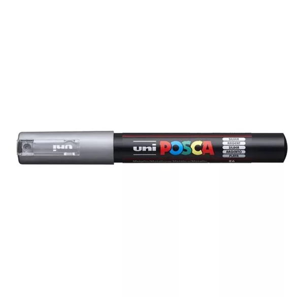 Acrylic felt - Uni Posca acrylic felt - 0,7 mm - Silver