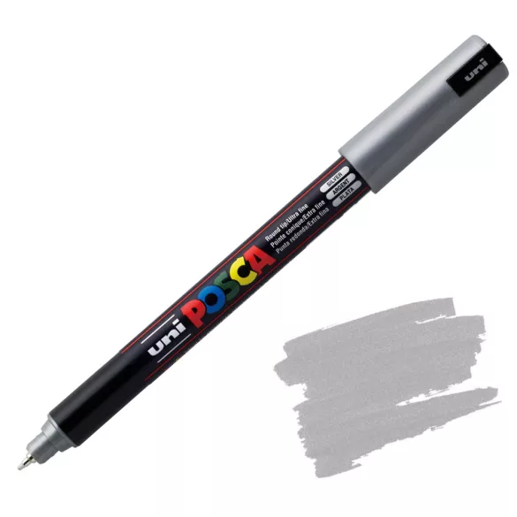 Acrylic felt - Uni Posca acrylic felt - 0,7 mm - Silver