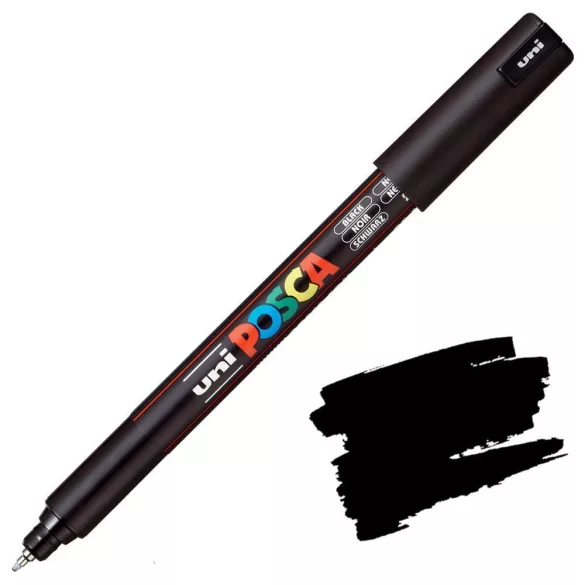 Acrylic felt - Uni Posca acrylic felt - 0,7 mm - Black