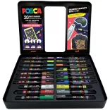 Posca filc készlet, KARÁCSONYI - Uni Posca Acrylic Paint Marker Groovy Colours Set, Gift box, 20pcs