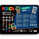 Posca filc készlet, KARÁCSONYI - Uni Posca Acrylic Paint Marker Pop Colours Set, Gift box, 20pcs