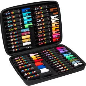 Posca filc készlet, Nagy - Uni Posca 40pcs Acrylic Paint Markers Large Set in Zipp-Case - 40pcs