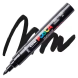 Brush Marker - Uni Posca Paint Markers with Brush Tip, 1-4mm - Black 24