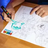 Brush Marker - Uni Posca Paint Markers with Brush Tip, 1-4mm - Orange 4