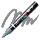 Brush Marker - Uni Posca Paint Markers with Brush Tip, 1-4mm - Grey 37