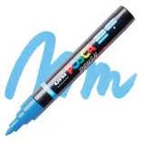 Brush Marker - Uni Posca Paint Markers with Brush Tip, 1-4mm - Light Blue 8