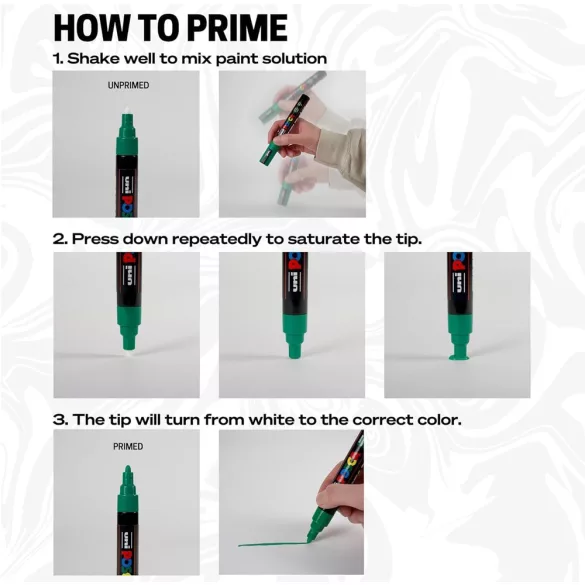 Brush Marker - Uni Posca Paint Markers with Brush Tip, 1-4mm - Light Pink 51