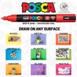 Brush Marker - Uni Posca Paint Markers with Brush Tip, 1-4mm - Light Green 5