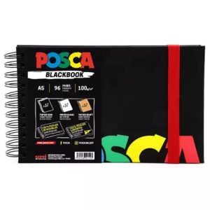 Posca Blackbook Markertömb 100gr - A5, 48 lap, három színű lapok