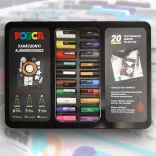 Posca filc készlet, KARÁCSONYI - Uni Posca Acrylic Paint Marker Christmas Set, Gift box, 20pcs