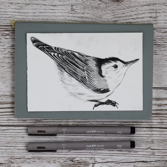 Uni PIN Fine Line Pen - Light Grey - 0.1