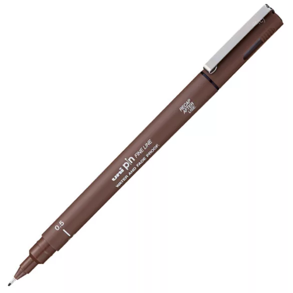 Uni PIN Fine Line Pen - Sepia - 0.5