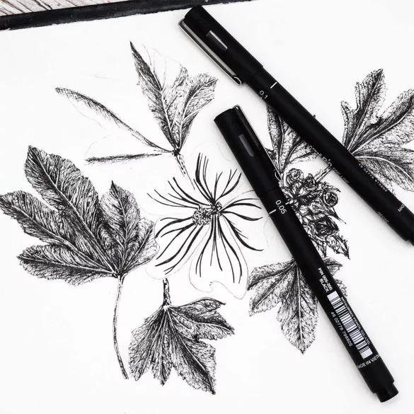 Uni PIN Fine Line Pen - Black - 1.0