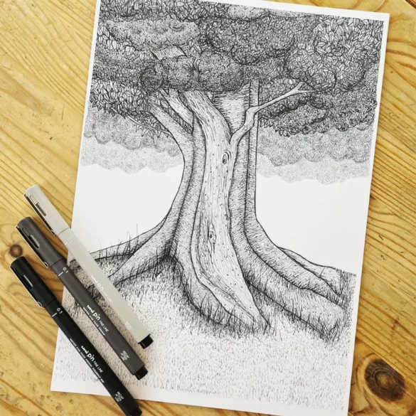 Filc készlet - Uni-Ball Fine and Delicate Set 5pc Uni-pin - fekete, világosszürke, sötétszürke