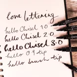 Filc készlet - Uni-Ball Love Lettering Calligraphy Set 5pc Uni-pin - fekete