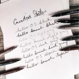 Filc készlet - Uni-Ball Creative Strokes Set 8pc Uni-pin - sepia, ligh and dark grey, black