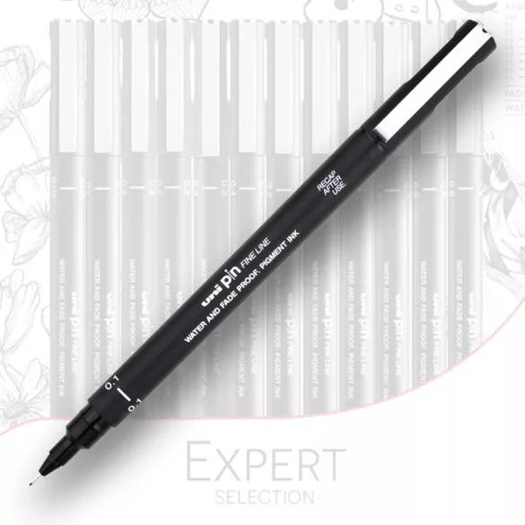 Filc készlet - Uni-Ball Expert Selection Set 12pc Uni-pin - fekete