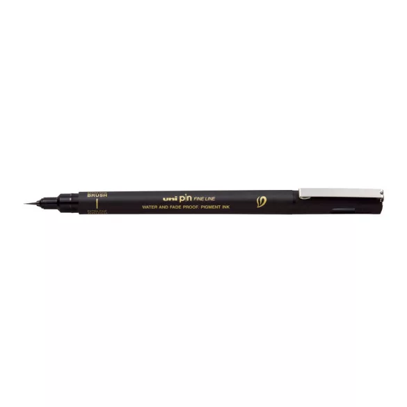 Extra Vékony Ecsetfilc - Uni PIN Fine Line Extra Fine Brush Pen - Fekete