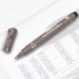 Brush Pen - Uni PIN Fine Line Brush Pen - Dark Grey - BR