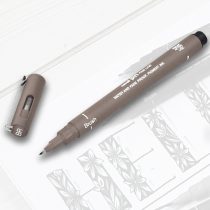 Brush Pen - Uni PIN Fine Line Brush Pen - Dark Grey - BR