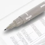Brush Pen - Uni PIN Fine Line Brush Pen - Light Grey - BR