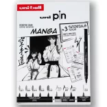 uni-ball PIN Ink Pen MANGA Starter Set 9 in Cardboard Box