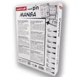 Tűfilc és ecsetfilc készlet - UNI PIN MANGA 9 db-os készlet - fekete tűfilcek plusz ecsetfilcek: fekete, világosszürke és sötétszürke