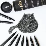 Uni Pin Drawing and Writing Felt-Tip Pens - 9pcs