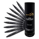 Uni Pin Drawing and Writing Felt-Tip Pens - 9pcs