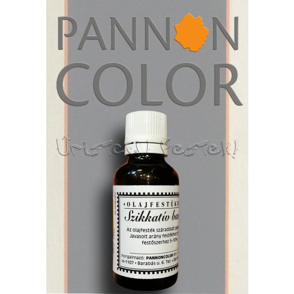 Szikkatív - Pannoncolor száradásgyorsító olajfestékhez; 30ml