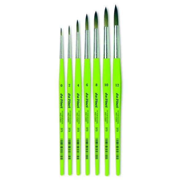 Brush - Da Vinci - synthetic green-handled round, pointed - in different sizes!