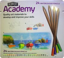 Watercolor Pencil Set - Derwent Academy - 12, 24 pcs
