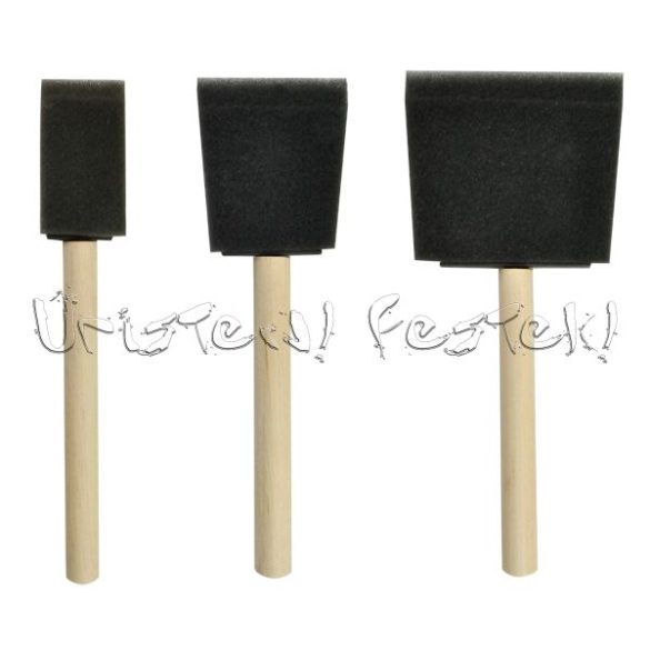 Foam Brush with wooden handle