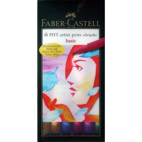 Filc készlet Faber-Castell Művész Ecsetfilc BASIC 6db -167103