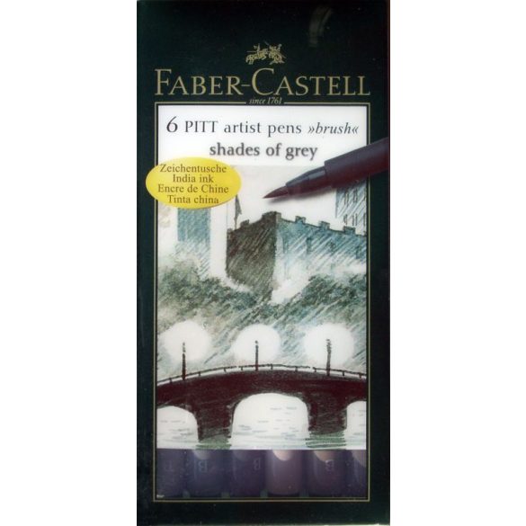 Faber-Castell Pitt Artist Pen - Grey 6