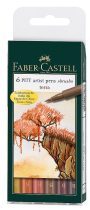   Filc készlet Faber-Castell Művész Ecsetfilc TERRA 6db -167106