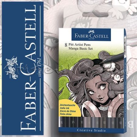 Filckészlet - Faber-Castell MANGA basic ecsetfilc 8db -167107