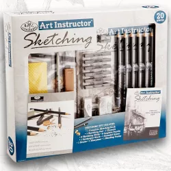   Nagy művészeti oktató készlet - Grafika - Royal & Langnickel Art Instructor Sketching Set 20pcs