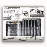 Nagy művészeti oktató készlet - Grafika - Royal & Langnickel Art Instructor Sketching "Facial Feautres" Set 35pcs