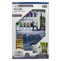   Akrilfestő Utazó készlet  - Royal & Langnickel Essentials Art Instructor Acrylic Set 31pc.