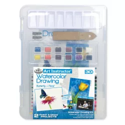   Művészeti oktató készlet - Rajzolás akvarellceruzával- műanyag hordtáskában