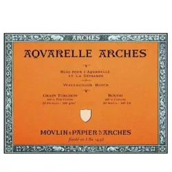   ARCHES savmentes akvarelltömb 100 % pamutból, 300 gr, hidegen préselt, durva felületű - 20 lap, 23 x 31 cm