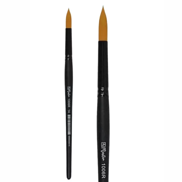 Ecset, szintetikus - ARTIKON Master 1006R Sythetic Round Gold Taklon Art Brush - 0