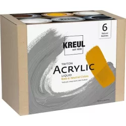   Akril festékkészlet Kreul Triton 6x750ml – Neutral Colors