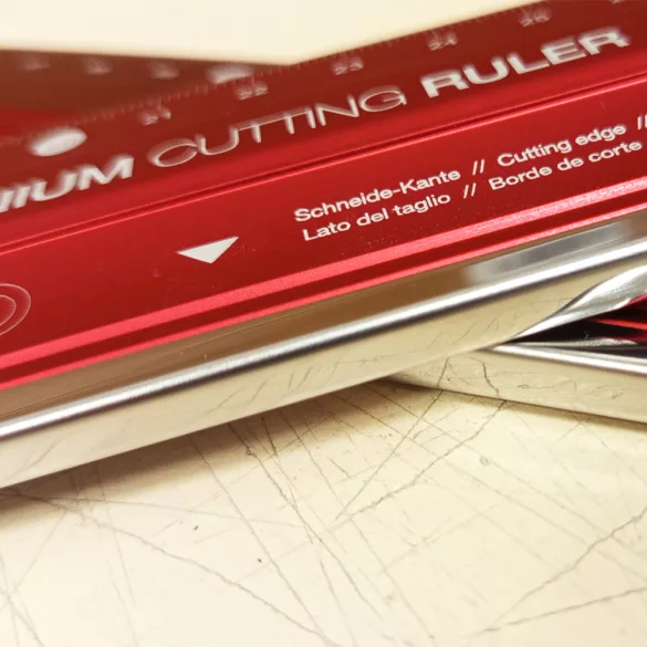 transotype NON-SLIP Aluminium Cutting Ruler Pro - 30cm (and other sizes)