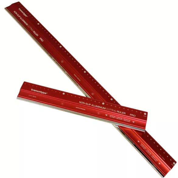 transotype NON-SLIP Aluminium Cutting Ruler Pro - 60cm