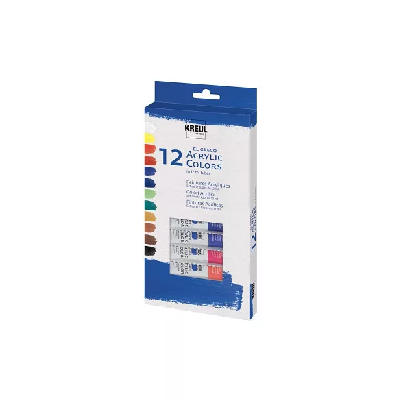 Set of acrylic paints El Greco 12x12ml