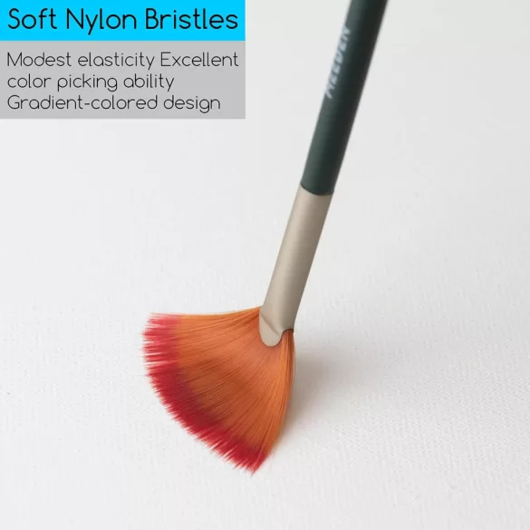 Brush Set, Syntethic - Ecsetkészlet - MEEDEN Art Oil Paint Brush Set, 10pcs