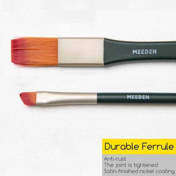 Brush Set, Syntethic - Ecsetkészlet - MEEDEN Art Oil Paint Brush Set, 10pcs