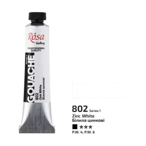 Művésztempera, tubusos - ROSA Gallery Gouache paint 20ml - 802 Zink White
